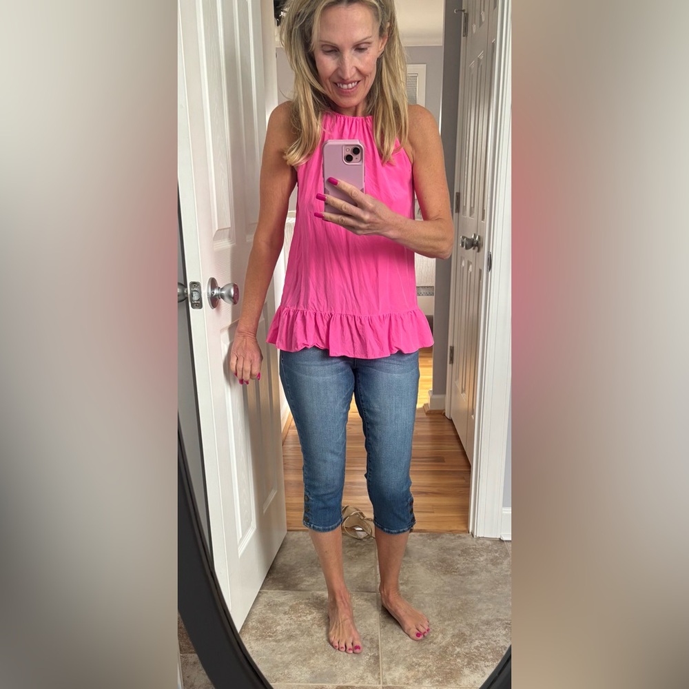 Lilly Pulitzer Vibrant Pink Sleeveless Blouse